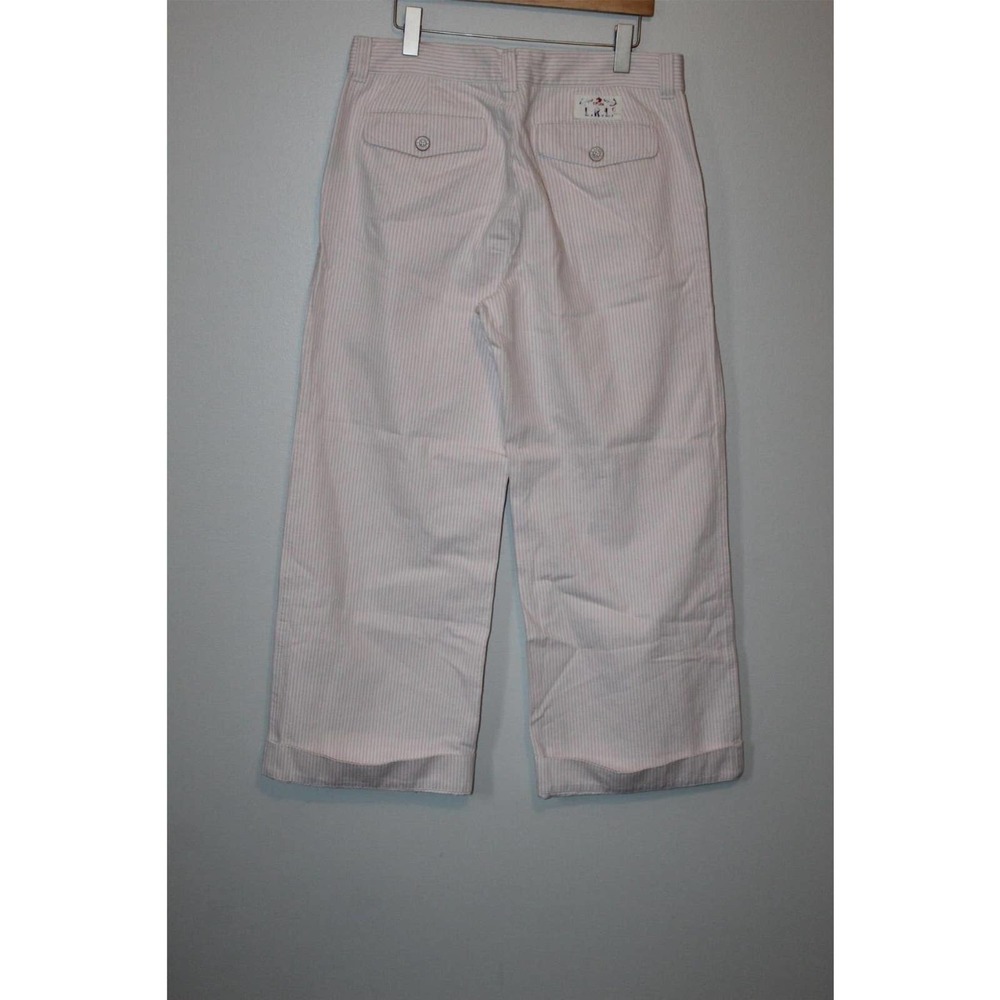 NWT Lauren Jeans Co Striped Wide Leg Trouser Denim Jean Pink Plus Size 14 H14626 - Picture 10 of 12